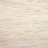 13/0 Charlotte Cut Preciosa (Czech) Bead Pearl White Iris Strung